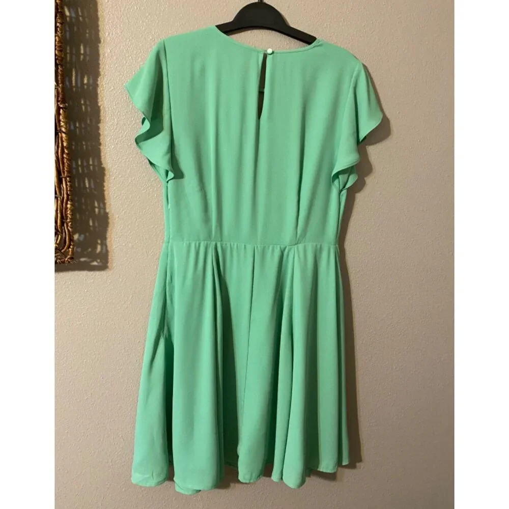 Banana Republic Dress Green 6 Small Short Sleeve  A Line NWT Washable NEW